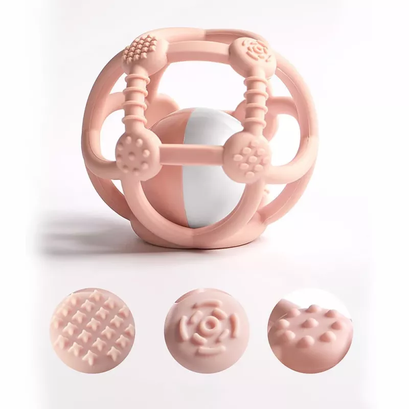 Kidsme Bola de Morder de Silicone, Rosa