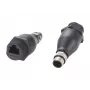 EXSYS EX-49504 M12 Codificação A 8 Polos Conector Macho para Conector Fêmea RJ45 Adaptador Ethernet Industrial, IP67
