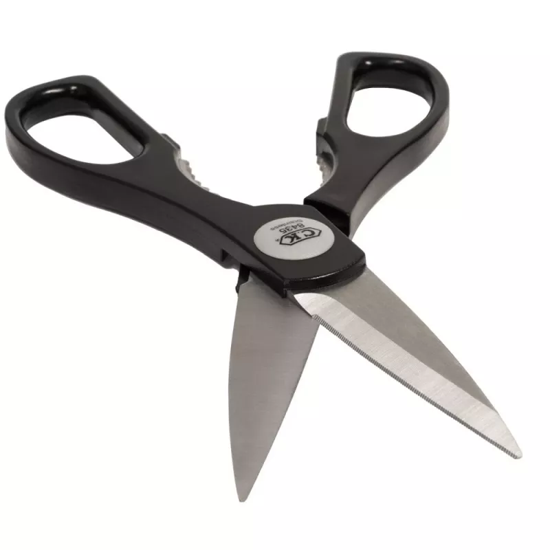 C.K Tools C8435 Tesoura Universal 145 mm Aço Inoxidável Lâmina Micro-Serrilhada com Ranhura de Desencapamento