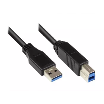 EXSYS Cabo USB 3.0 Tipo-A Macho para Tipo-B Macho 1,0 m Preto EX-K1503