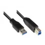 EXSYS Cabo USB 3.0 Tipo-A Macho para Tipo-B Macho 1,0 m Preto EX-K1503