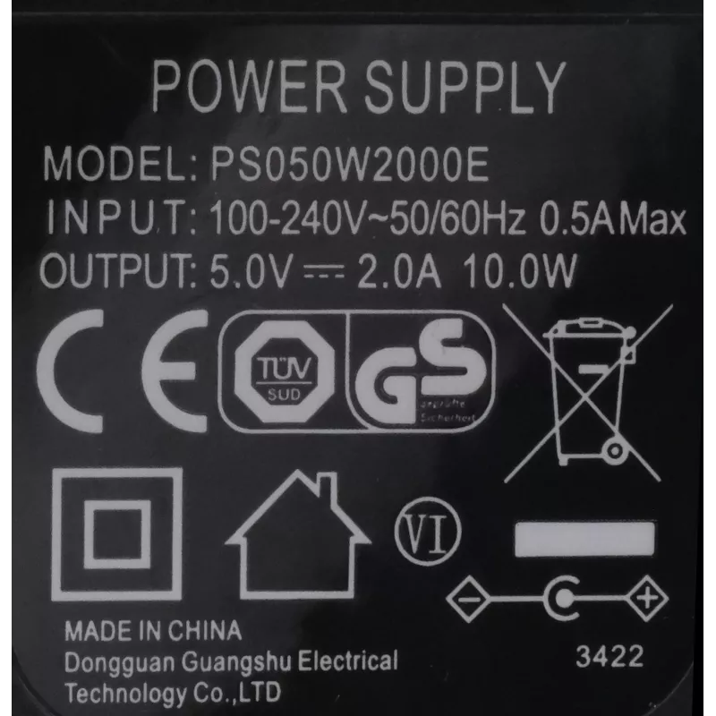 EXSYS EX-6981 Fonte de Alimentação AC/DC 5V 2A 10W com Ficha DC Oca de 5,5mm