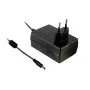 MEAN WELL GSM36E12-P1J Fonte de Alimentação Médica, 12V DC 3A 36W, Ficha EU, Ficha DC Oca de 2,1x5,5mm