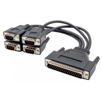 EXSYS Octopus cabo série, 4x ficha DB9 para ficha HD44, 0,6m, preto EX-OPTC4-9-SM