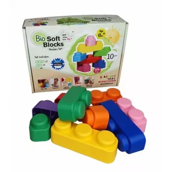 Gerardo's Toys GT3108 conjunto de blocos macios, 10 peças, espuma EVA, multicolor