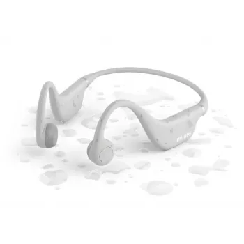 Philips TAK4607GY/00 auscultadores sem fios open-ear para crianças, condução óssea, IPX5, branco