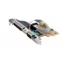 EXSYS EX-44083 placa PCIe 2 portas RS-232 série, ASIX AX99100, DB9, Low Profile