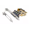 EXSYS EX-44354 placa PCIe 4 portas RS-232 série com suporte Low-Profile, chipset FTDI