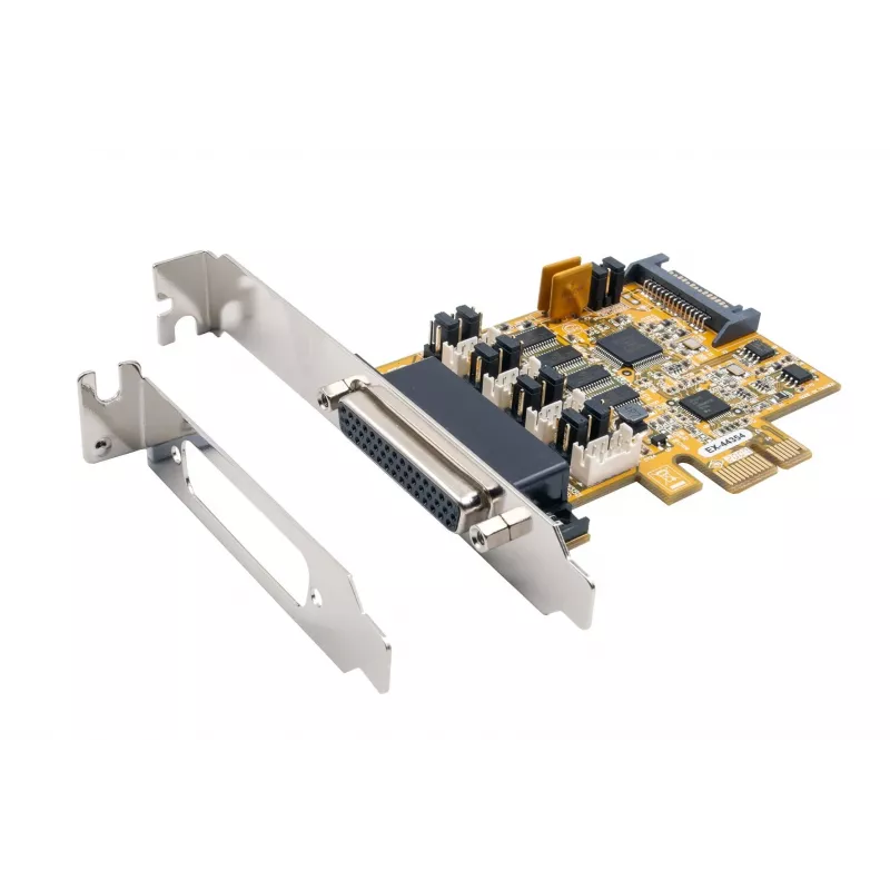 EXSYS EX-44354 placa PCIe 4 portas RS-232 série com suporte Low-Profile, chipset FTDI