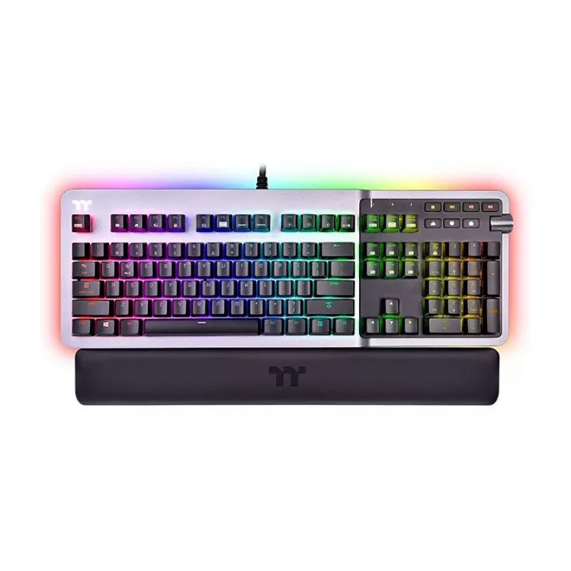 Thermaltake Argent K5 teclado gaming mecânico - Cherry MX Speed Silver, RGB, layout alemão