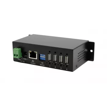 EXSYS EX-6003HMVS-POE-ON servidor USB 2.0 de 4 portas sobre Gigabit Ethernet com PoE, proteção ESD 15KV