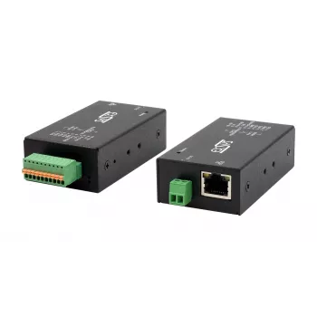 EXSYS EX-6131-2 servidor de dispositivos industrial Ethernet para série, RS-232/422/485, montagem em calha DIN e parede