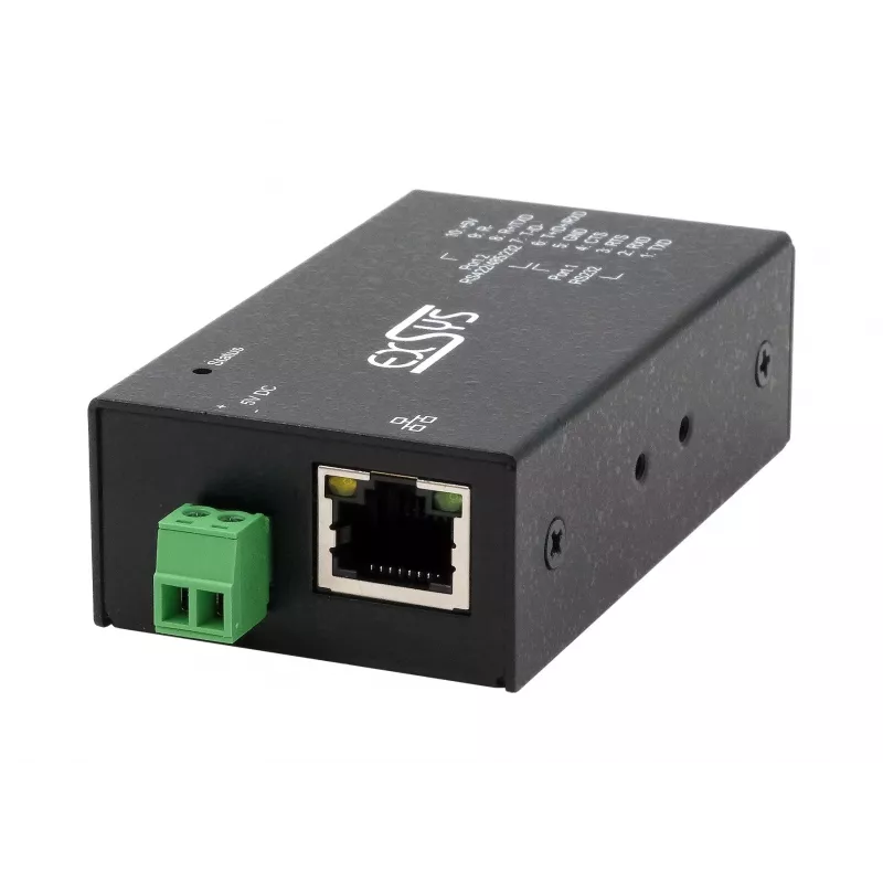 EXSYS EX-6131-2 servidor de dispositivos industrial Ethernet para série, RS-232/422/485, montagem em calha DIN e parede