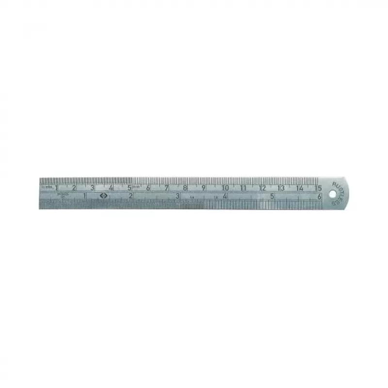 C.K Tools Régua de aço inoxidável, 150 mm / 6 polegadas, graduação em mm e polegadas (T3530 06)