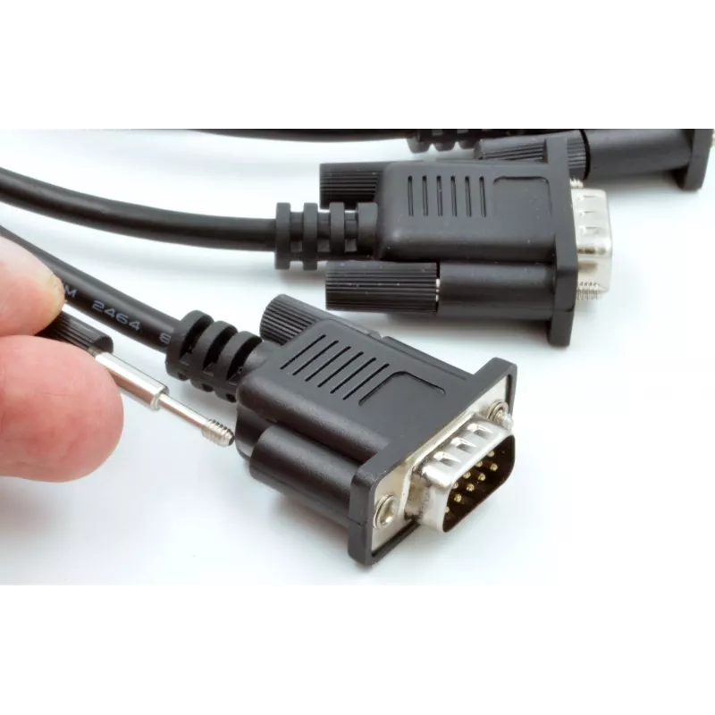 EXSYS EX-OPTC44-9-SM Cabo Octopus 4 x 9 Pin Serial RS-232 Cabo breakout, ficha HD44 macho para 4x fichas DB9 macho, 0,6m, preto