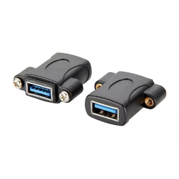 EXSYS EX-49301 Adaptador de encaixe USB 3.2 Gen 1, conector fêmea USB-A para conector fêmea USB-A, 5Gbps, preto