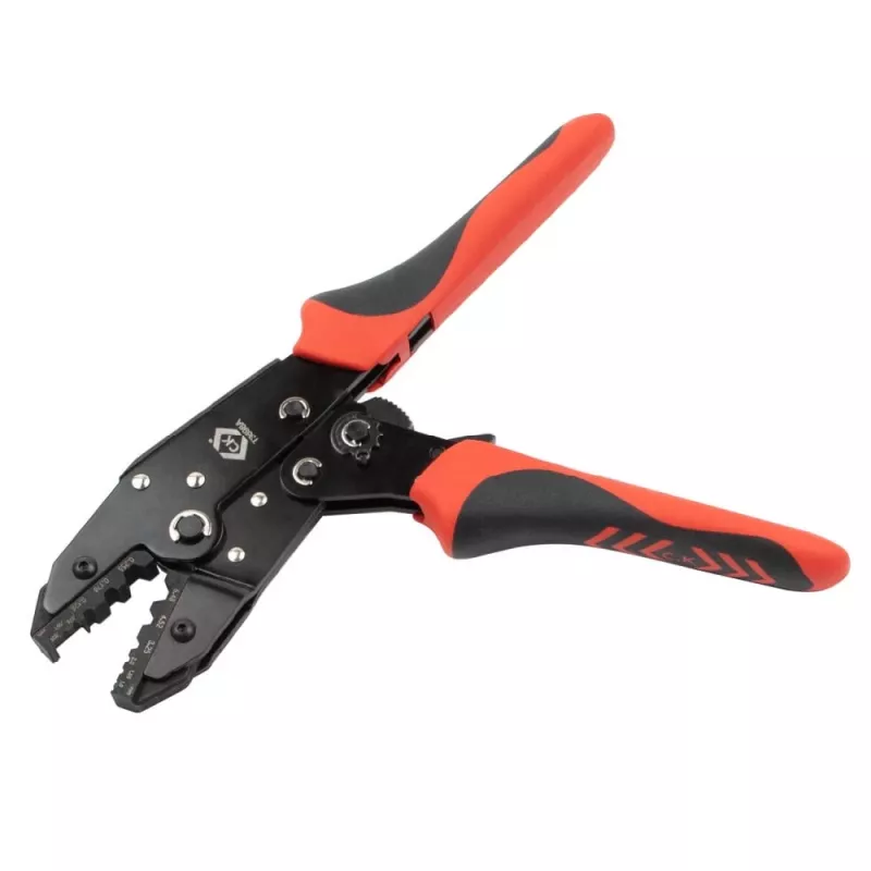 C.K Tools T3698A Alicate de cravar com catraca para fichas coaxiais BNC e TNC
