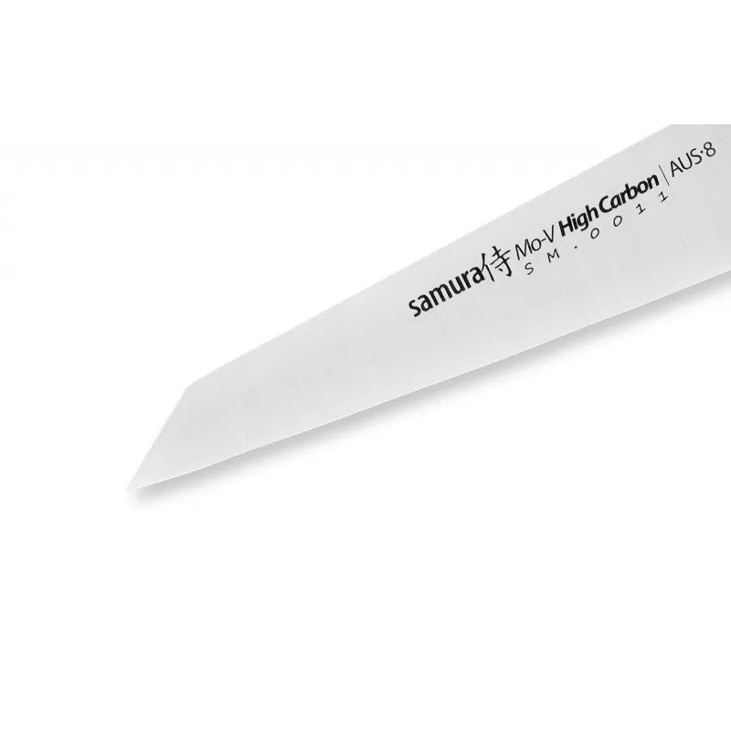SAMURA Faca multiusos Harakiri 93 mm Aço inoxidável AUS-8 Cabo ABS preto