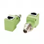 EXSYS Adaptador Ethernet industrial M12 X-codificado 8 pinos macho para ficha RJ45 fêmea 90° , 10Gbps, IP67, blindado EX-49542