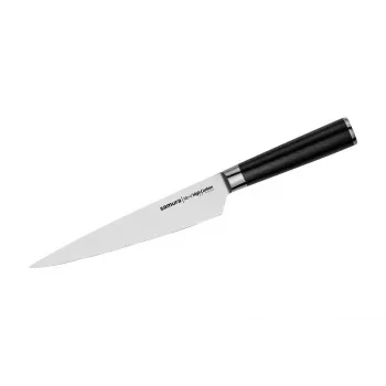 SAMURA Faca multiusos Harakiri 192 mm Aço AUS-8 Full Tang Cabo preto