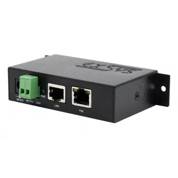 EXSYS EX-6009POE Injetor Gigabit PoE++ 90W, entrada de bloco de terminais 48-57V DC, IEEE 802.3bt Type 4, montagem em calha DIN/parede