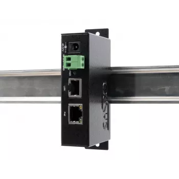 EXSYS EX-6009POE Injetor Gigabit PoE++ 90W, entrada de bloco de terminais 48-57V DC, IEEE 802.3bt Type 4, montagem em calha DIN/parede