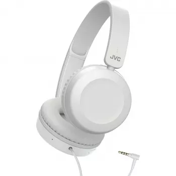 JVC Auscultadores intra-auriculares com fio e microfone, branco