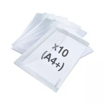 Rapesco ECO GRS Capas de documentos A4 transparentes claras, pack de 10 (1816)