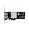 EXSYS Dual 10 Gigabit Ethernet PCIe x4 Placa, Intel X550-AT2, 2x RJ45, Low-Profile EX-60222