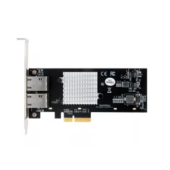 EXSYS Dual 10 Gigabit Ethernet PCIe x4 Placa, Intel X550-AT2, 2x RJ45, Low-Profile EX-60222