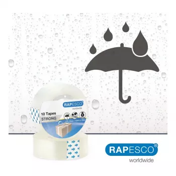 Rapesco 1807 Fita adesiva transparente 19mm x 33m, 10 rolos