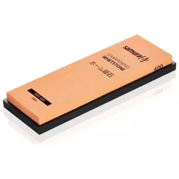 Samura SWS-400 Pedra de água de dois lados para afiar facas de cozinha, grão 2000/5000, corindo, com base de silicone antiderrapante