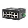 EXSYS Switch industrial Gigabit PoE+ Mini de 10 portas, gerido via web (EX-62036MPOE)