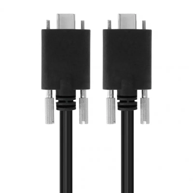 EXSYS Cabo USB 3.2 Gen 2x1 Type-C com parafusos serrilhados, 3,0m, preto EX-K1592V-3.0