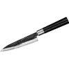 SAMURA SP5-0220 Conjunto de 3 facas de cozinha, lâminas em aço inoxidável AUS-8, cabos em ABS preto, faca de descascar, multiusos e de chef