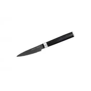 Samura Stonewash Faca de descascar 90 mm preta