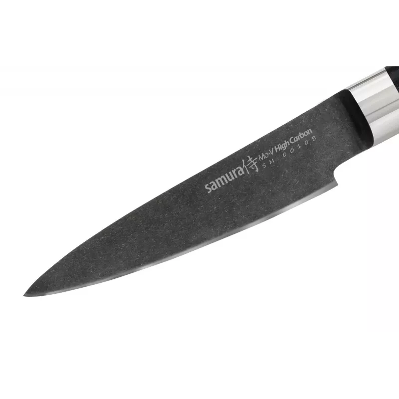 Samura Stonewash Faca de descascar 90 mm preta