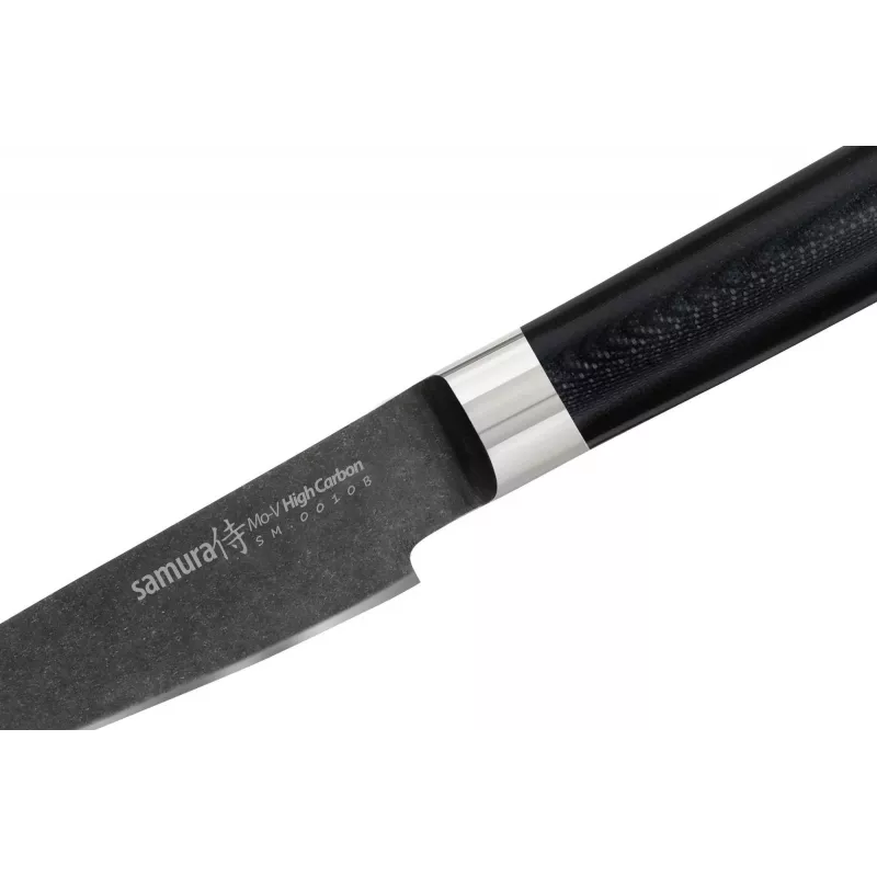 Samura Stonewash Faca de descascar 90 mm preta