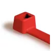 HellermannTyton T30R-PA66-RD Abraçadeira vermelha com dentes interiores, 150 mm x 3,5 mm, PA66, 100 unidades 111-03004