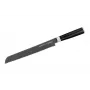 SAMURA Harakiri Faca de pão 230 mm Stonewash aço AUS-8 com serrilha, cabo em ABS preto