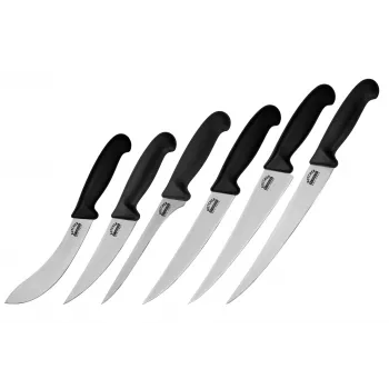 SAMURA SBU-0260 Butcher Conjunto de 6 facas com fuzil e estojo enrolável