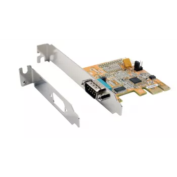 EXSYS EX-44081 Placa PCIe 1 porta RS-232 série, ASIX AX99100, Low Profile