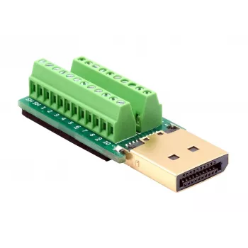 EXSYS EX-49052 Adaptador DisplayPort macho para bloco de terminais de parafuso de 20 pinos