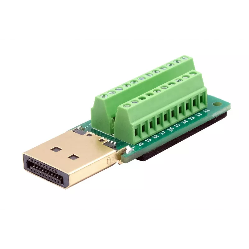 EXSYS EX-49052 Adaptador DisplayPort macho para bloco de terminais de parafuso de 20 pinos