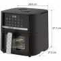 QUIN YJ-6505ADV Fritadeira de ar quente digital 6,5L preta