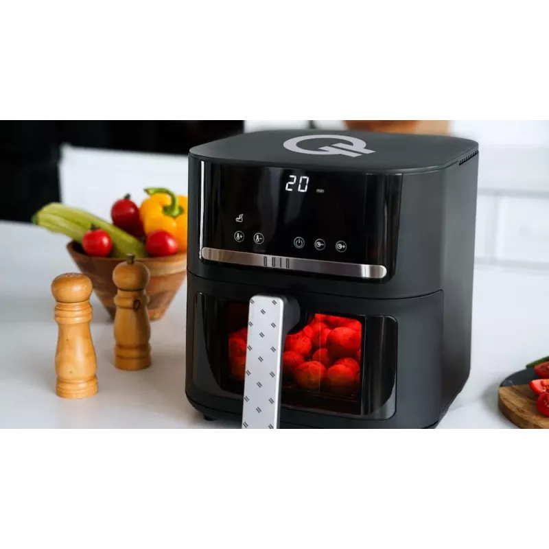 QUIN YJ-6505ADV Fritadeira de ar quente digital 6,5L preta