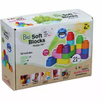 Gerardo's Toys GT3104 conjunto de blocos macios, 21 peças, espuma EVA, multicolor, para crianças a partir de 6 meses