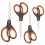 Rapesco Soft Grip conjunto de tesouras, 4 peças, lâminas de aço inoxidável, tamanhos variados 1577