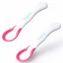 Kidsme colheres para bebé com indicador de temperatura, lavanda, pack de 2, 6+ meses