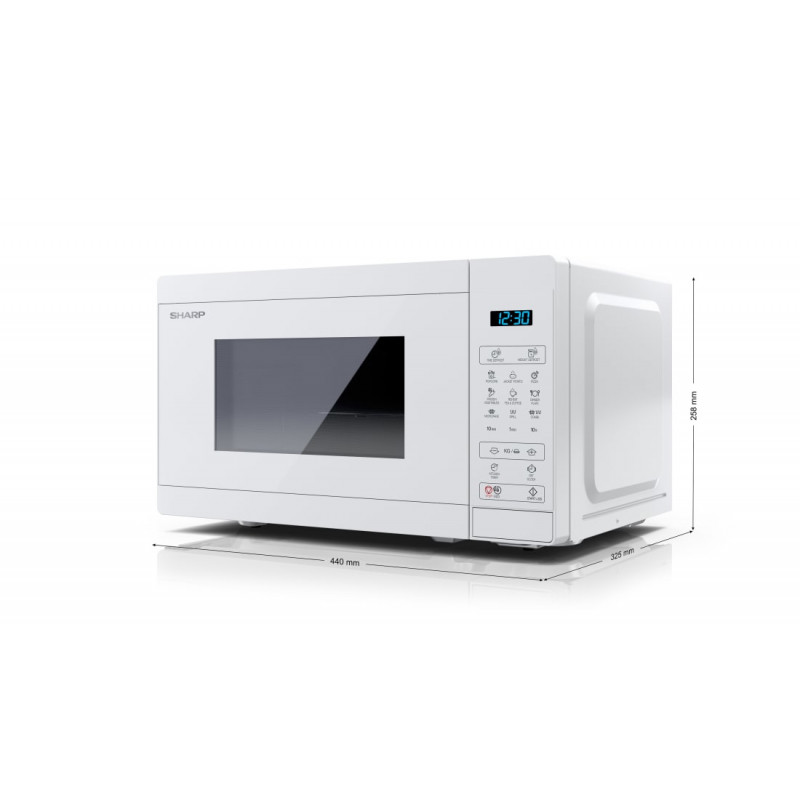 Sharp YC-MG02E-C micro-ondas combinado 2-em-1 com grelhador, 20 L, 800 W, creme
